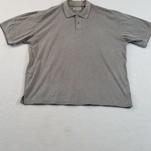 Vintage Chereskin Men's Long Sleeve golf Shirt size M, Navy cotton, polyester